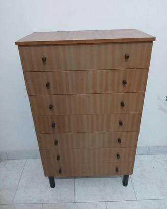 Cassettiera Settimino, Vintage noce.
