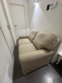 Divano 2 posti beige sfoderabile