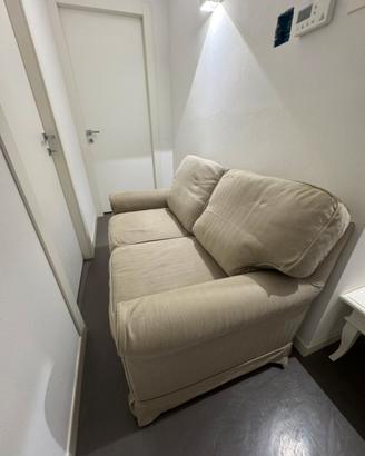 Divano 2 posti beige sfoderabile