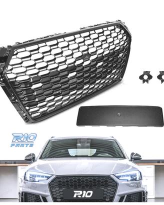 GRIGLIA AUDI A4 B9 15-19 LOOK RS4 NERO LUCIDO PDC