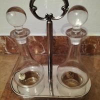 Silver Plate RCR Royal Cristal Rock olio e aceto 