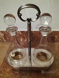 Silver Plate RCR Royal Cristal Rock olio e aceto 