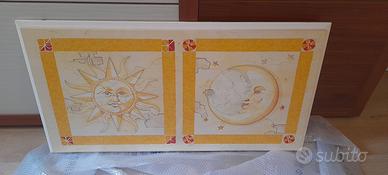 Quadro sole e luna
