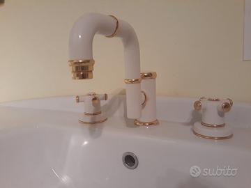 Rubinetteria bianco oro