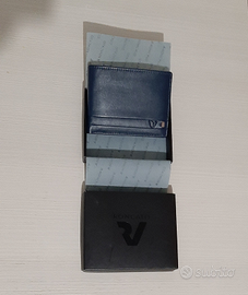 Portafoglio in pelle da uomo Roncato colore blu