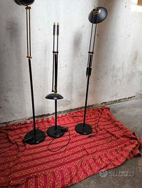 Lotto 3 lampade piantana vintage