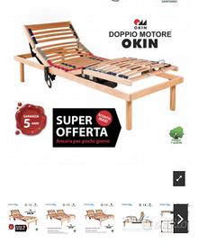 Rete singola motorizzata, materasso Memory 