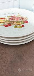 4 Piatti da Pizza Stovit in ceramica .