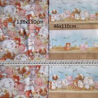 2 Tessuti 100% cotone. Bunnies by the bay