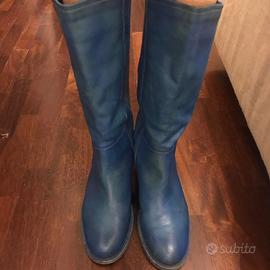 Stivali pelle blu elettrico 38
