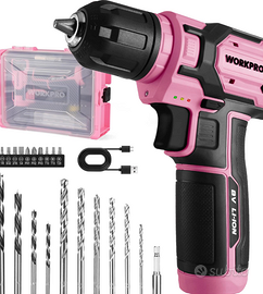 WORKPRO Cacciavite Elettrico a Batteria 8V