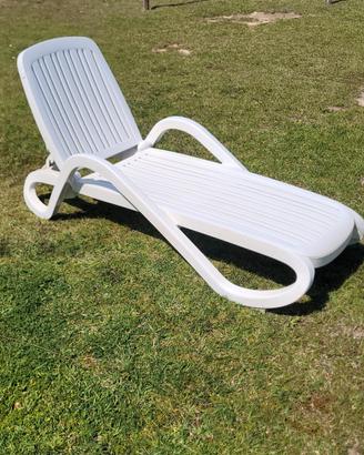 Lettino Spiaggia Nardi Eden usato bianco profes.