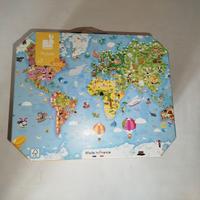 Puzzle Mappa del Mondo Janod 300 pezzi – Valigetta