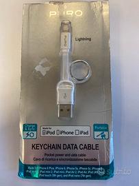 Cavo ricarica portachiavi attacco iPhone-USB