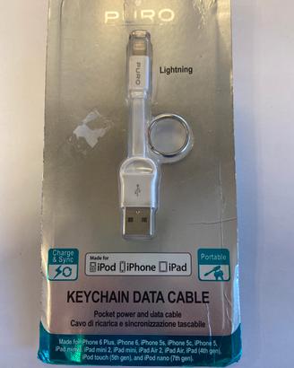 Cavo ricarica portachiavi attacco iPhone-USB