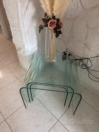 Set tavoli cristallo