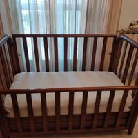 Culla lettino legno Foppafedretti + materasso. 
