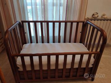 Culla lettino legno Foppafedretti + materasso. 