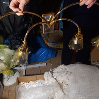 Lampada vetro di Murano ed oro zecchino