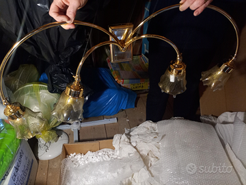 Lampada vetro di Murano ed oro zecchino