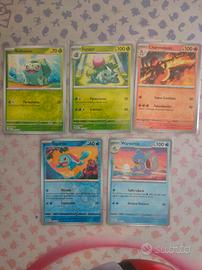lotto 5 carte Pokemon Reverse collezione 151 Ita