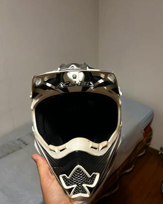 Casco Moto Cross Bianco e Nero