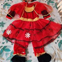Vestito Carnevale Bambina Coccinella 4 pezzi 