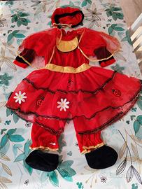 Vestito Carnevale Bambina Coccinella 4 pezzi 