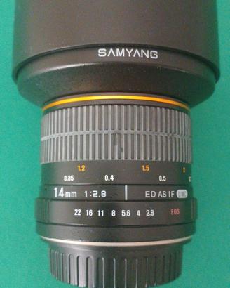 Obbiettivo grandangolo Samyang 14mm