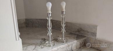 COPPIA LAMPADE CRISTALLO SENZA PARALUME