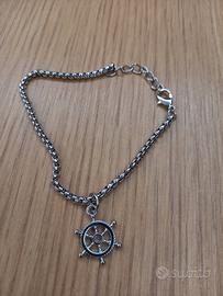 bracciale acciaio con timone