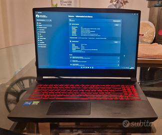 Notebook MSI Kata G66 UE11 Portatile Gaming