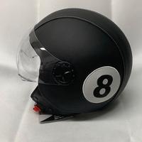 casco 8 nero visiera vespa rivestito in ecopelle