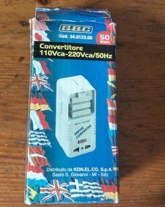 Convertitore di tensione da viaggio GBC, ideale pe