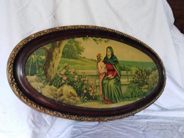 'Cornice ovale con stampa (Capoletto letto)'900