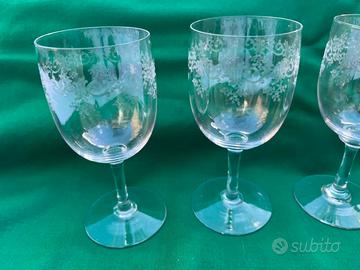 Calici acqua Baccarat Sevigne francesi set 4 pezzi