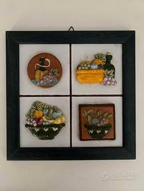 Quadro in ceramica decorato