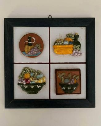 Quadro in ceramica decorato