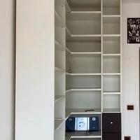 Libreria angolare in legno  bianco