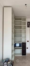Libreria angolare in legno  bianco