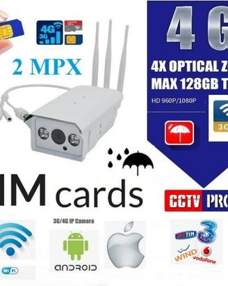 VIDEOSORVEGLIANZA Telecamera ip con sim 4g ip66