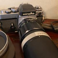 Minolta XE-5+3 obiettivi Rokkor+staffa+filtro
