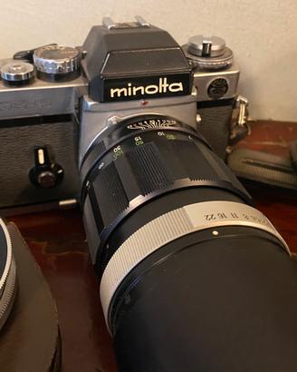 Minolta XE-5+3 obiettivi Rokkor+staffa+filtro