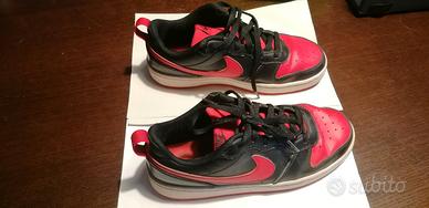 scarpe NIKE COURT BOROUGH LOW 2 GS ROSSO NERO

