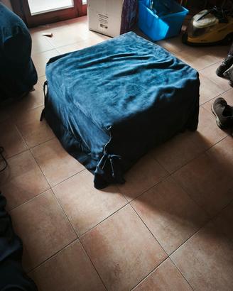 pouf poggiapiedi che diventa letto