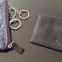 Calvin Klein porta tessere in pelle e portachiavi