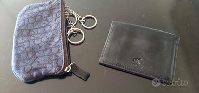 Calvin Klein porta tessere in pelle e portachiavi