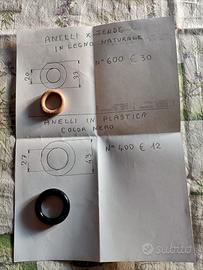 Anelli per tende in legno naturale 