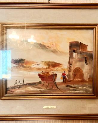 Quadro Barca Mare Pittura ad Olio ALDO DIRONTI