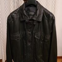 Giubbotto in pelle nera morbida (nappa) V. Forti